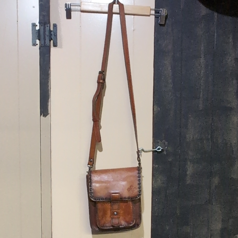 Patricia Nash Cognac Leather Crossbody Bag